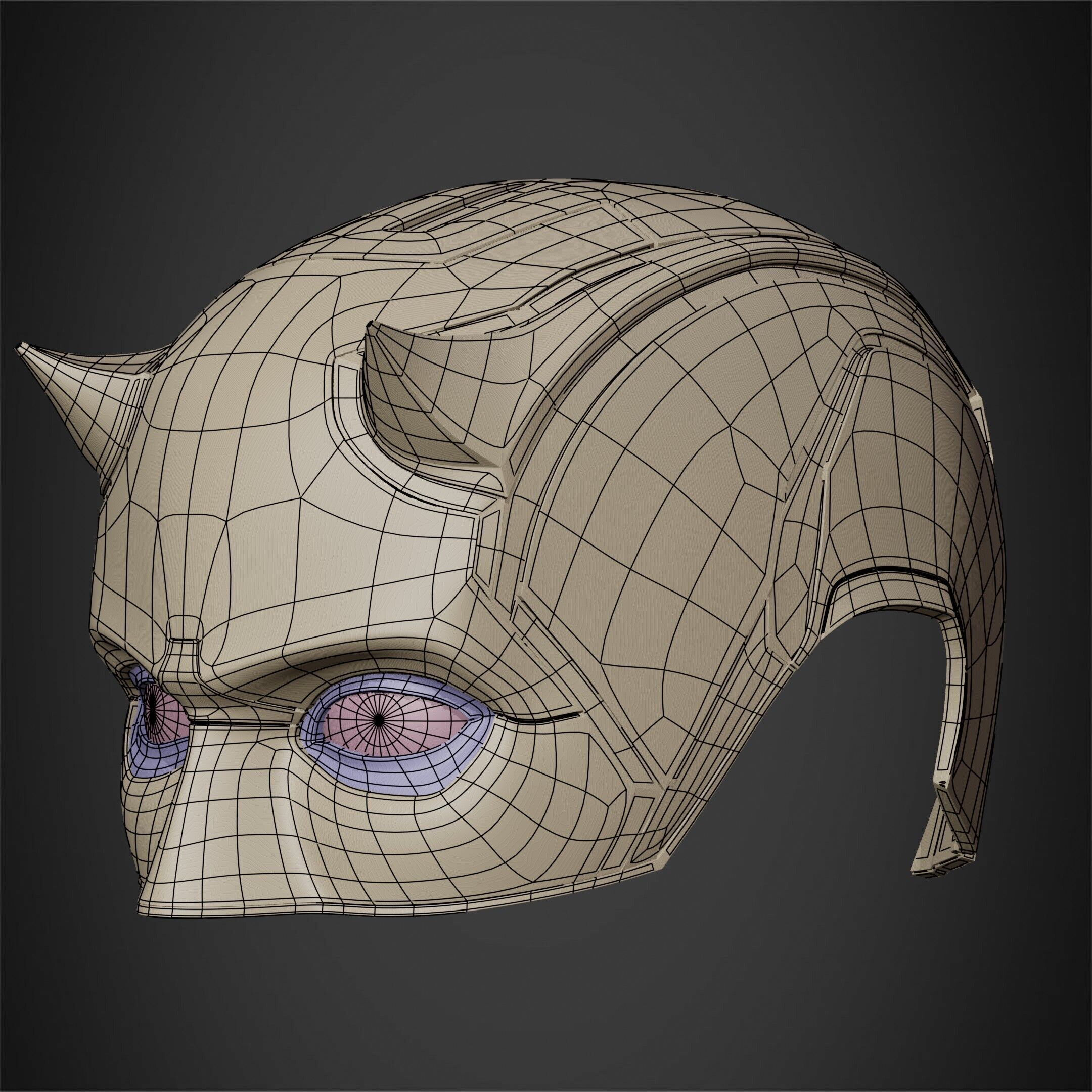 Daredevil Mask for Cosplay 3D print model_13