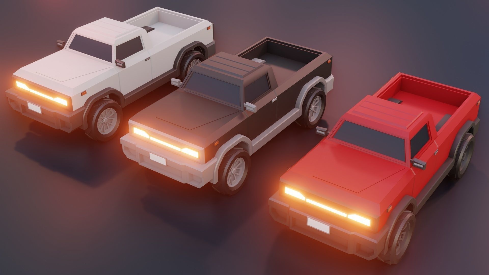 low poly cars vol 07 lowpoly Low-poly 3D model_8