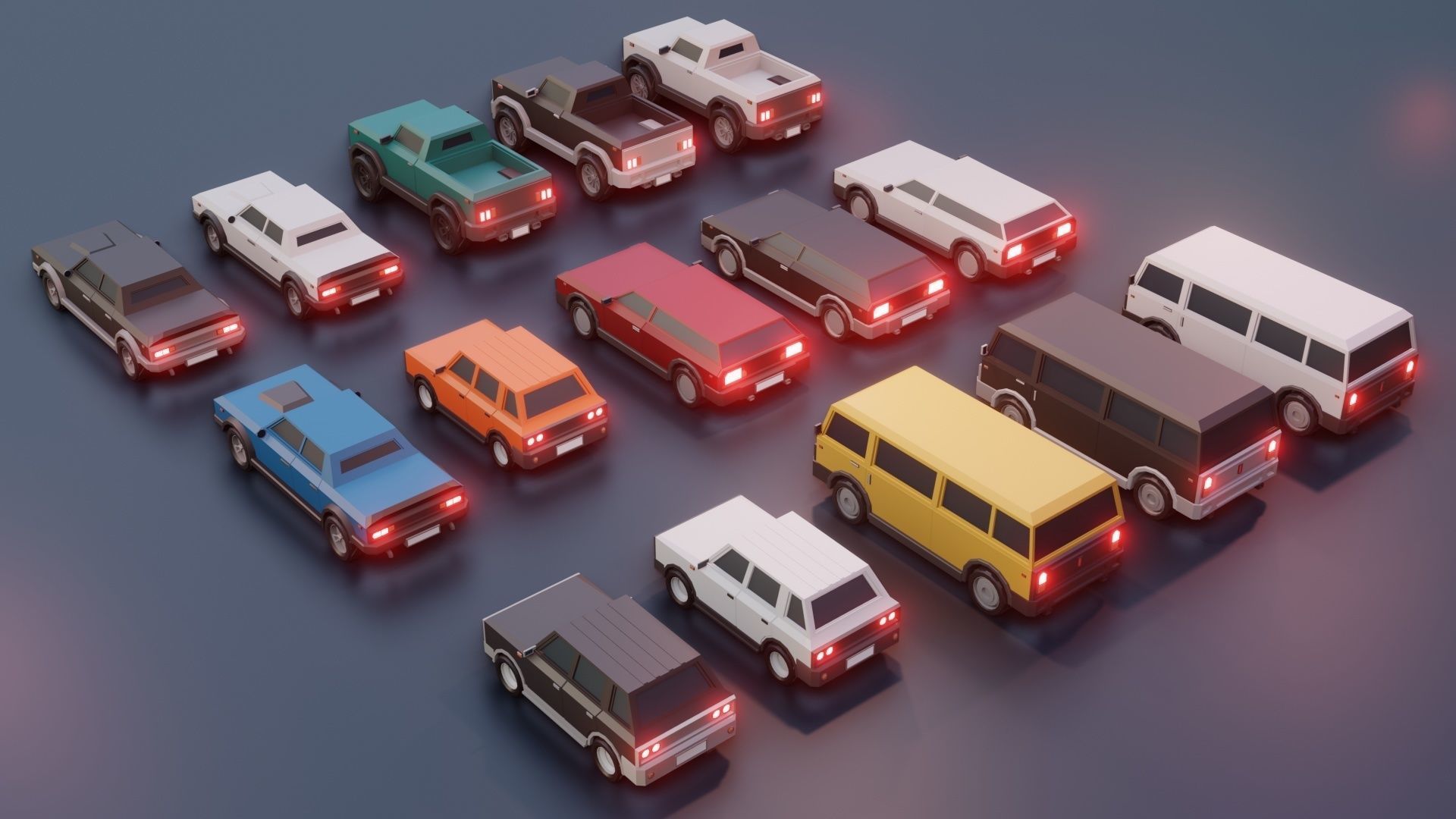 low poly cars vol 08 lowpoly Low-poly 3D model_1