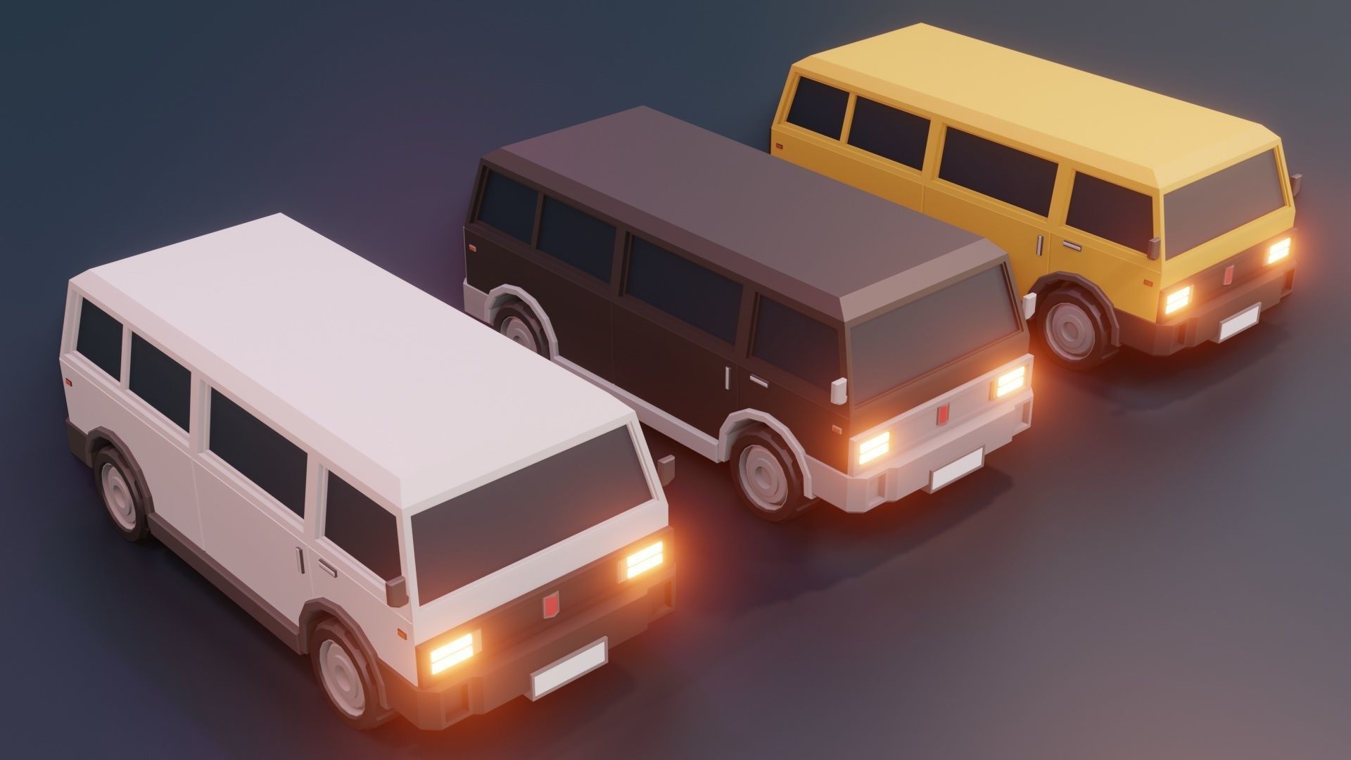 low poly cars vol 08 lowpoly Low-poly 3D model_33