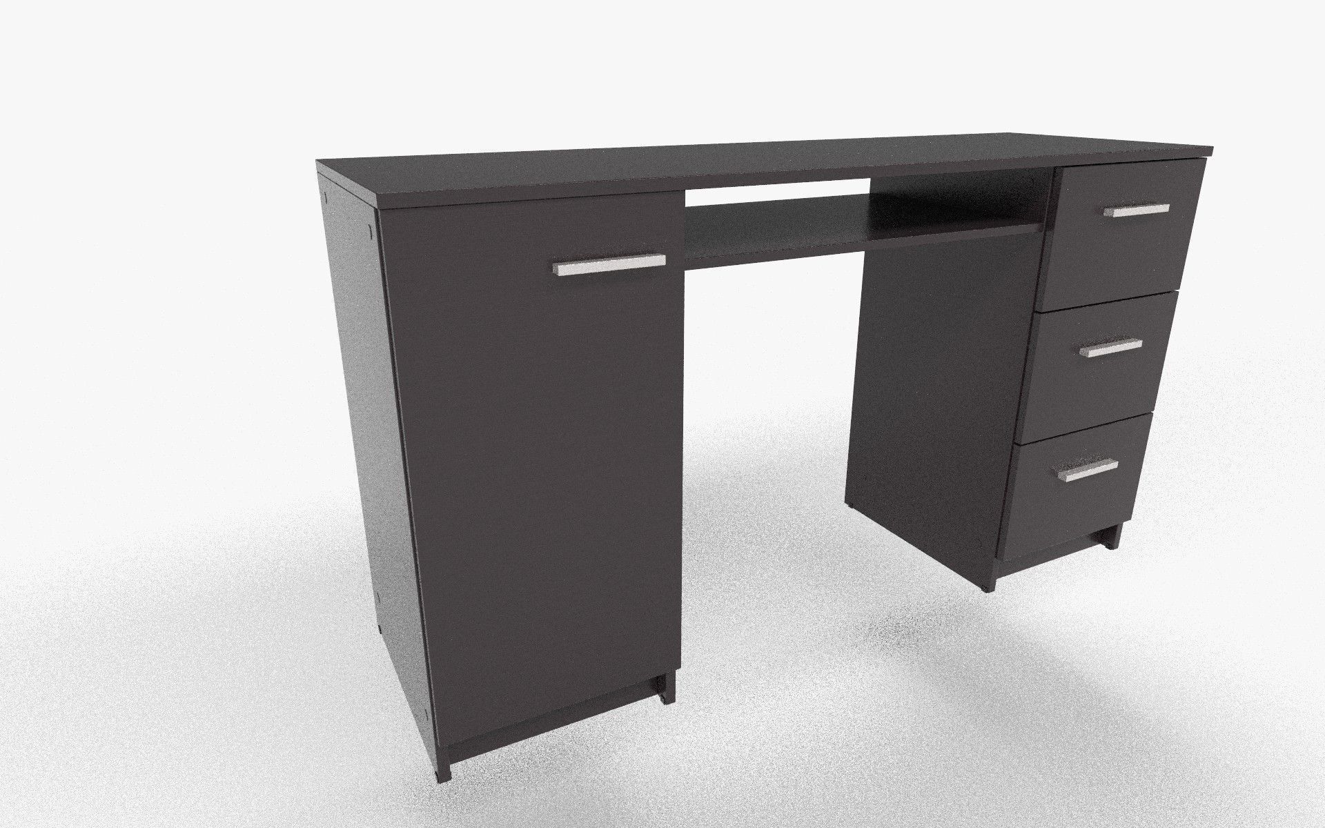 Wood Table Low-poly 3D model_3