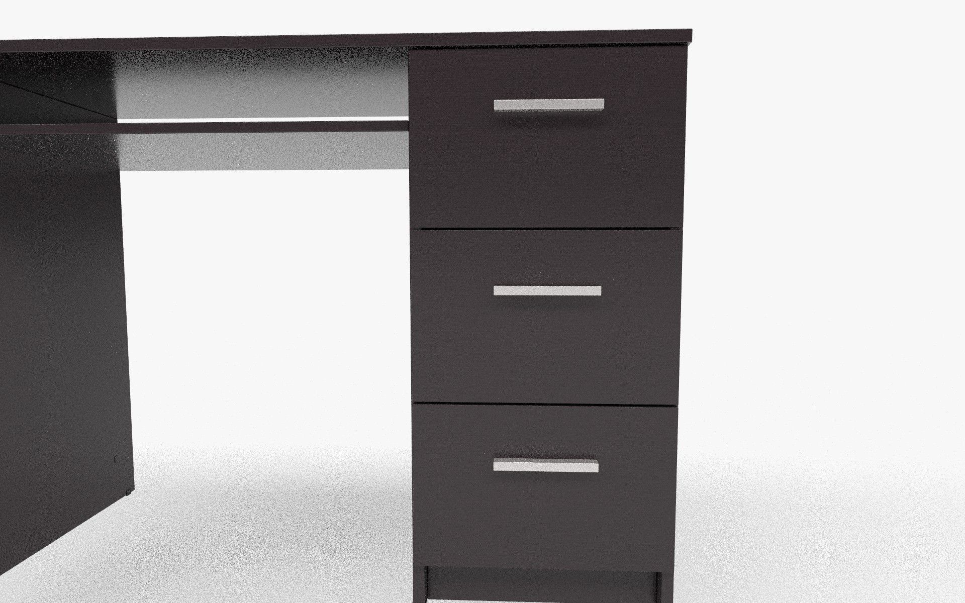 Wood Table Low-poly 3D model_2