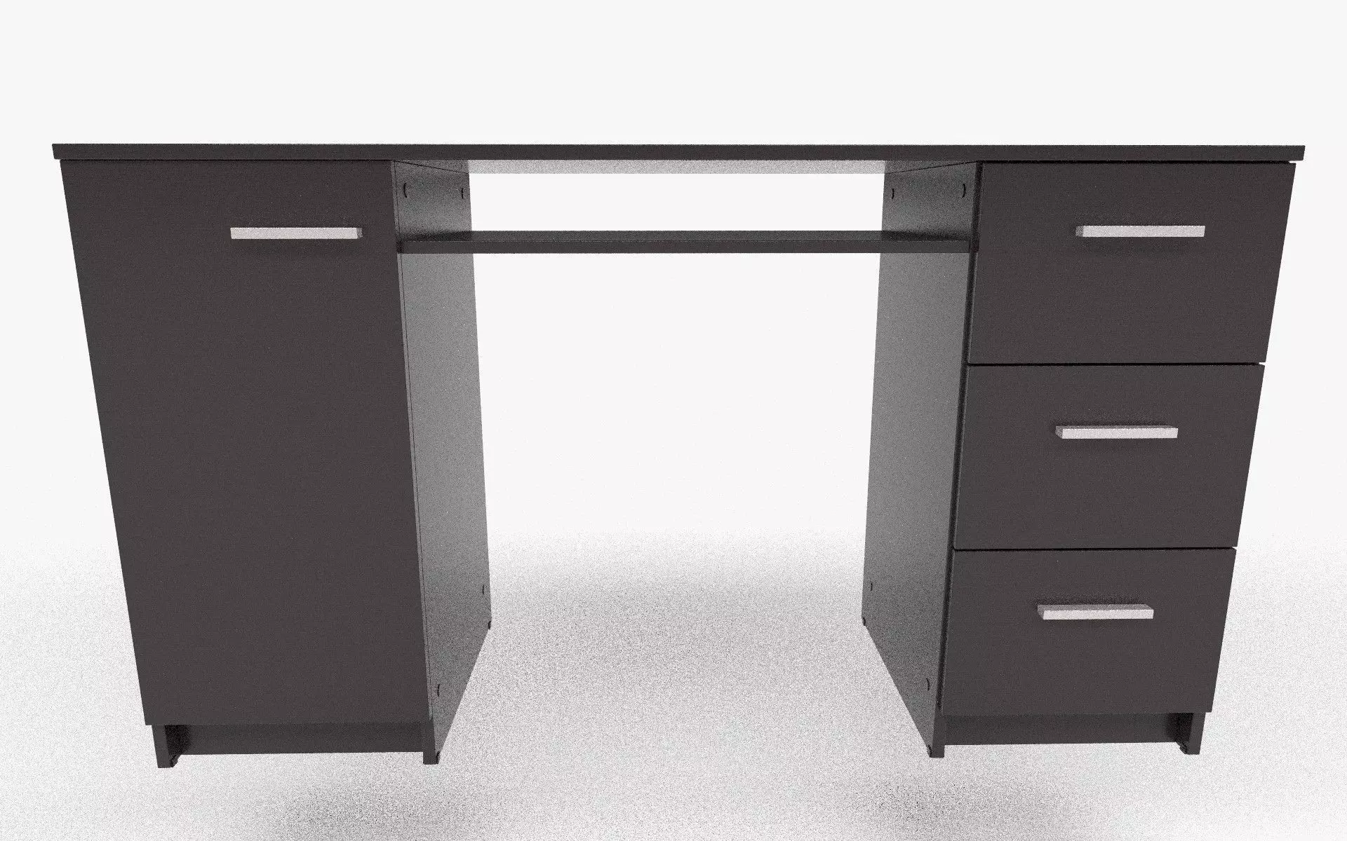 Wood Table Low-poly 3D model_0