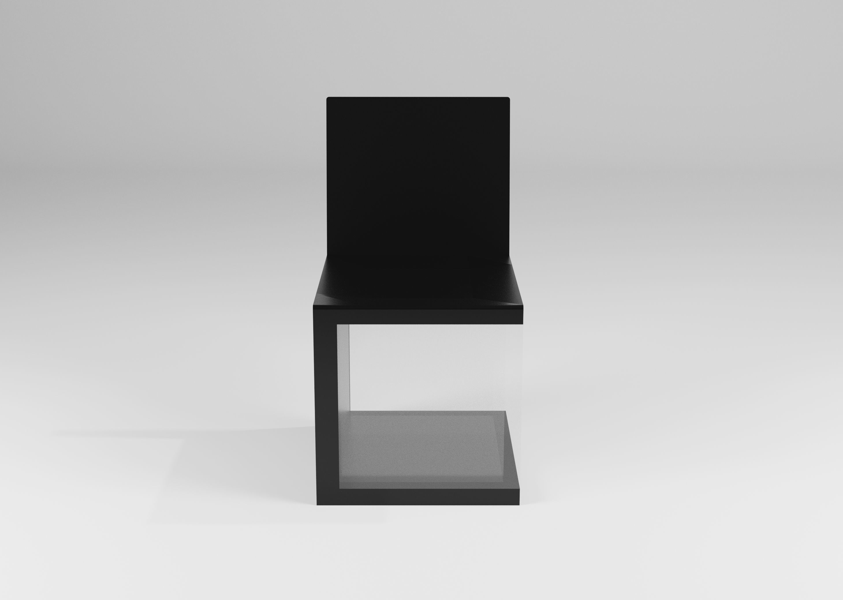Black chair 3D model_1