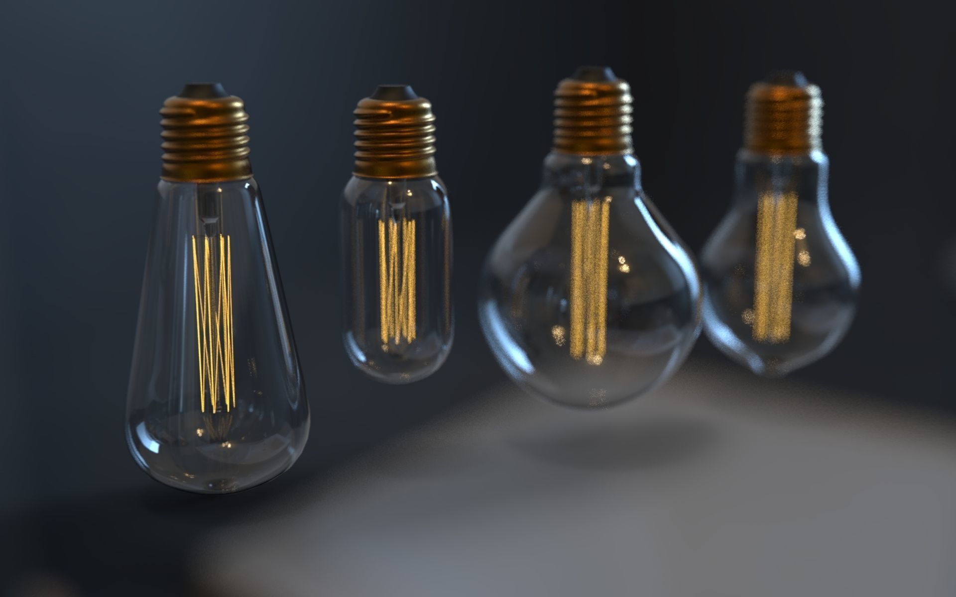 Lamps Kit  Low-poly 3D model_4