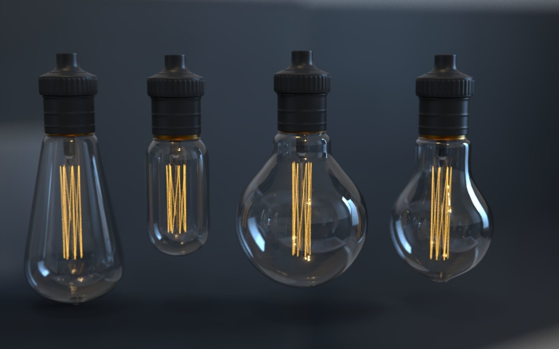 Lamps Kit  Low-poly 3D model_3