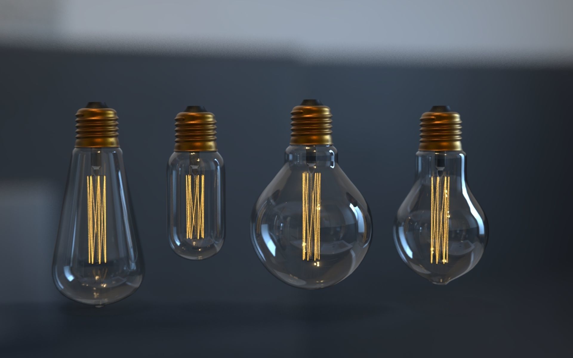 Lamps Kit  Low-poly 3D model_2