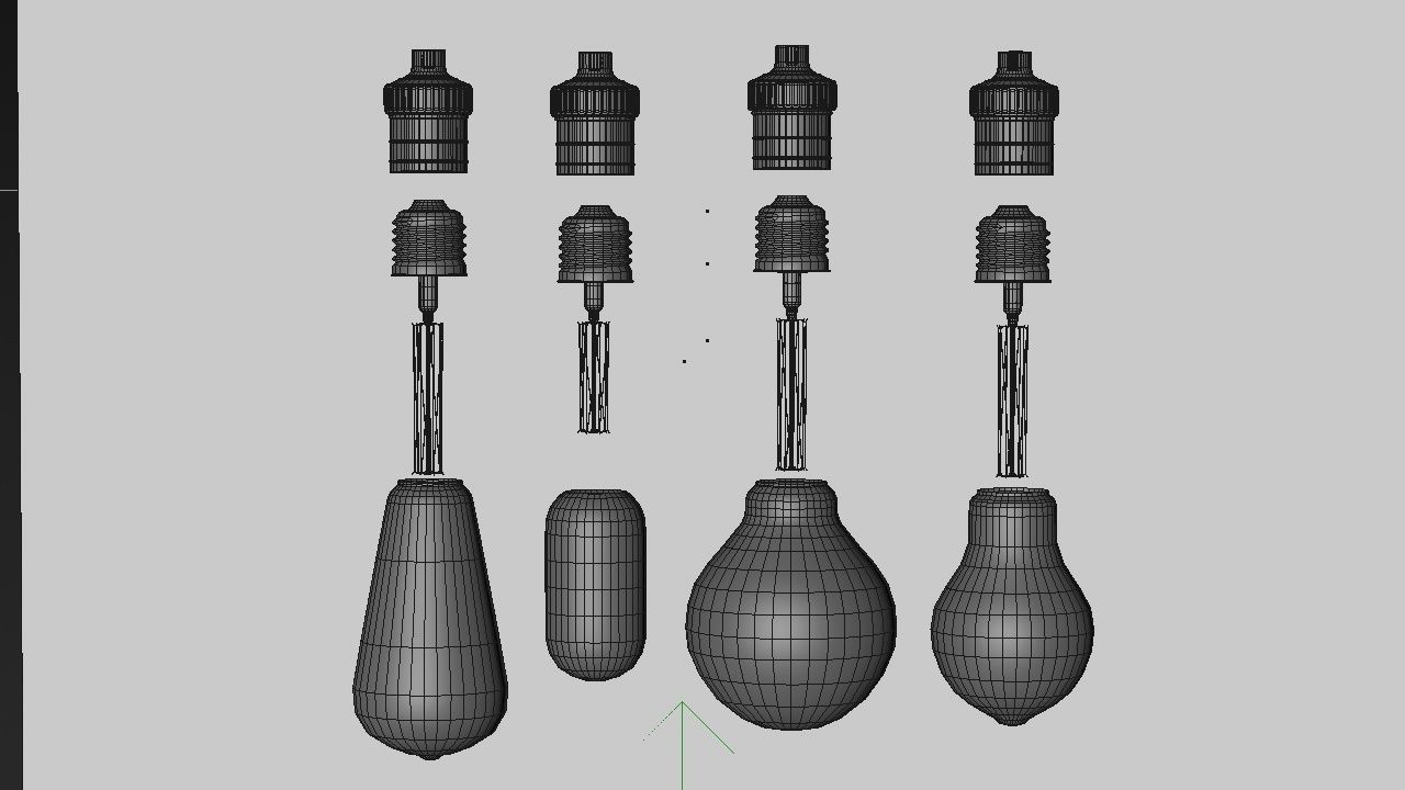 Lamps Kit  Low-poly 3D model_1