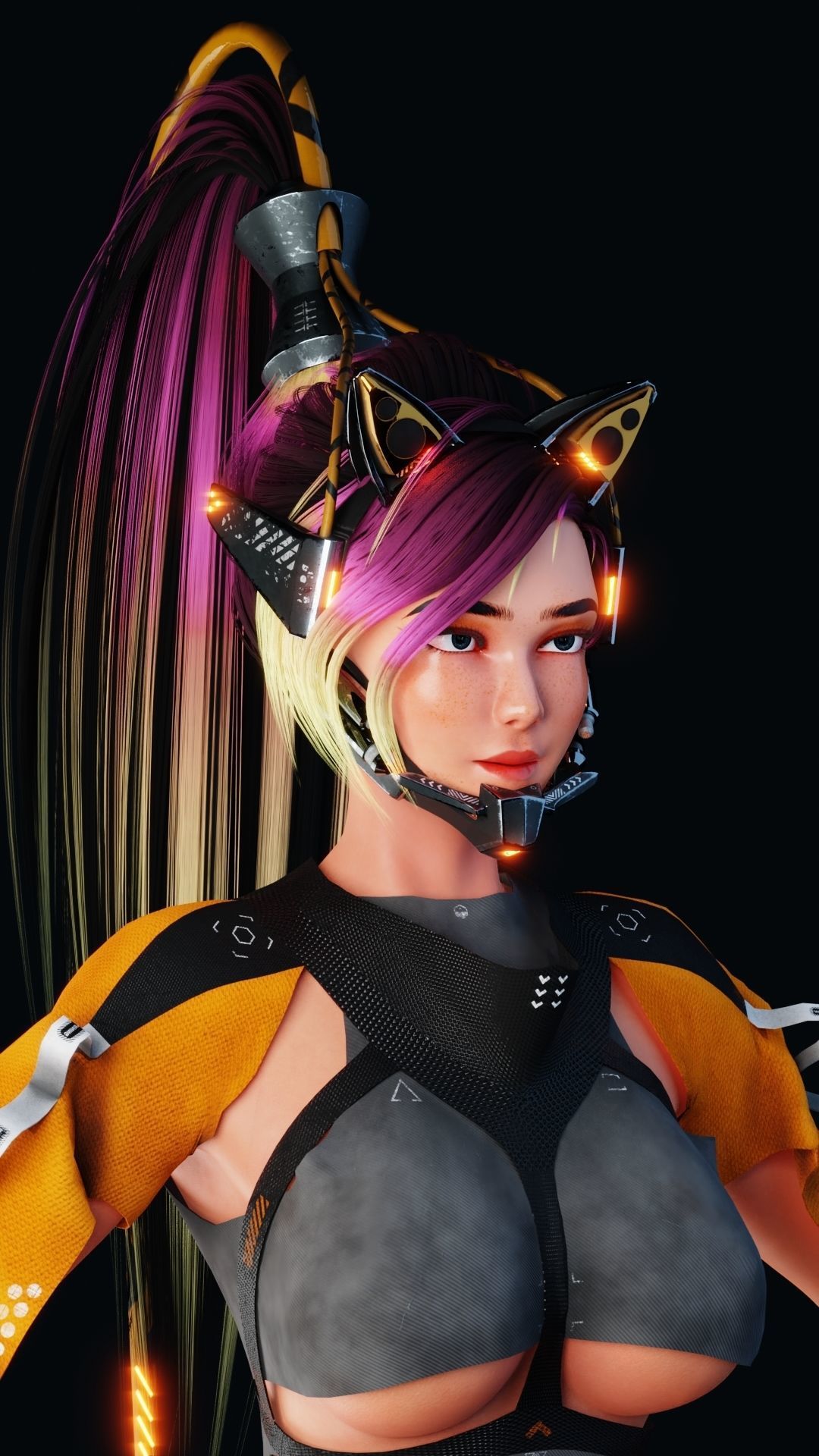 Sexy Sci-fi Female 3D model_4