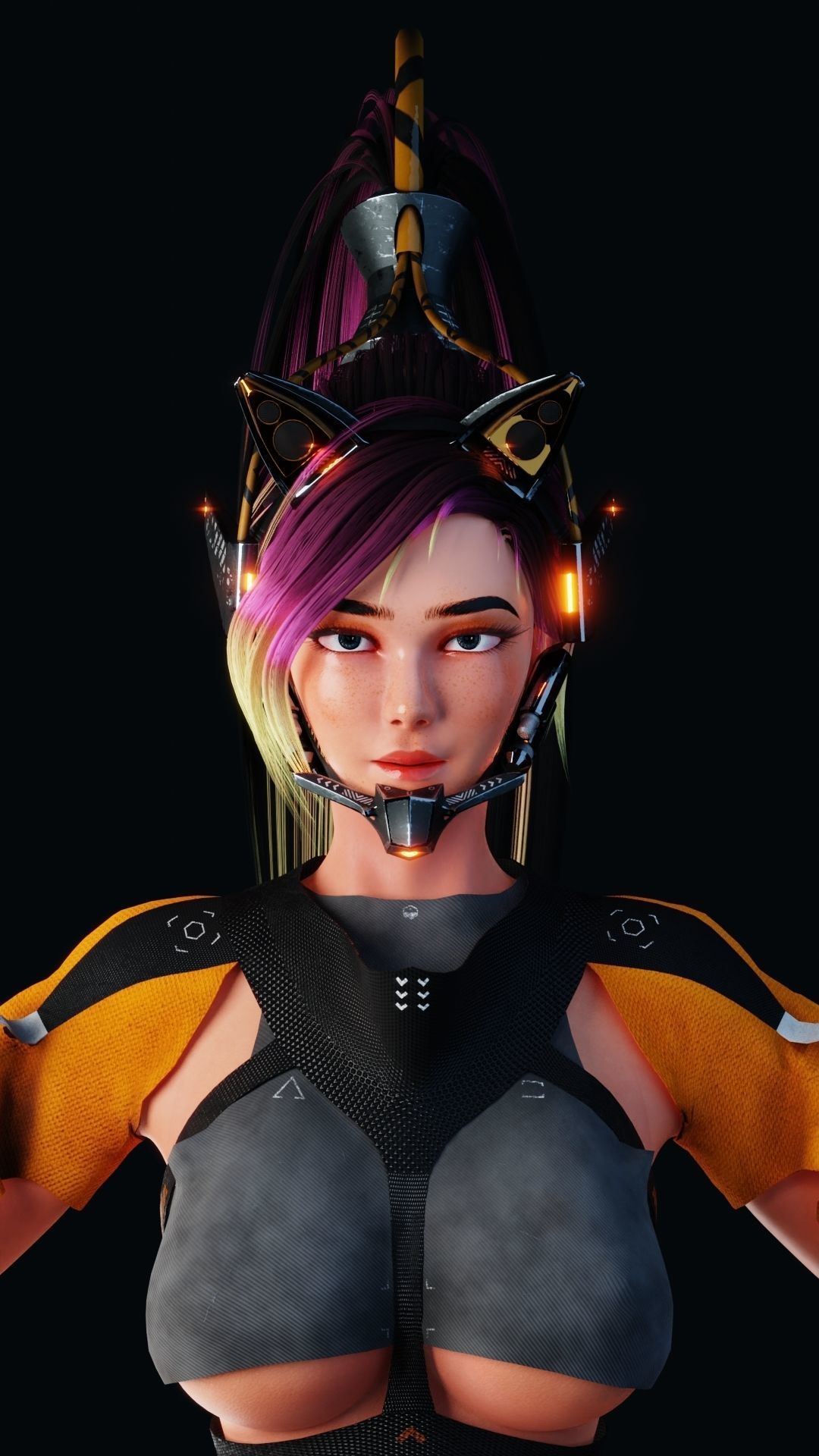 Sexy Sci-fi Female 3D model_3