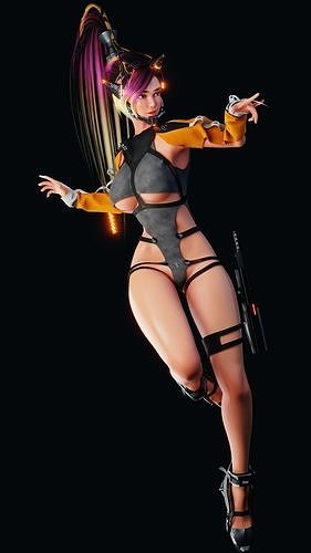 Sexy Sci-fi Female 3D model