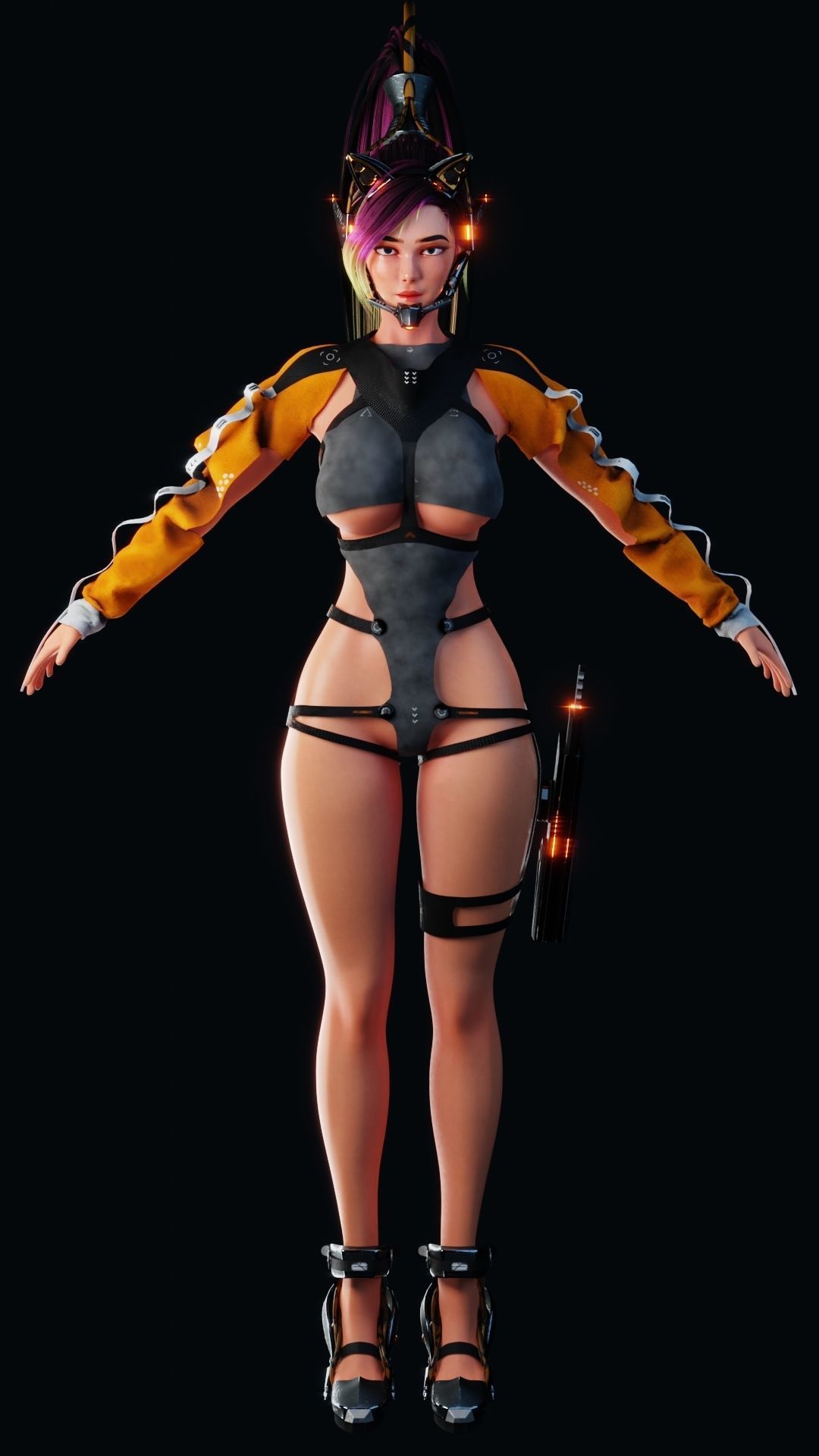 Sexy Sci-fi Female 3D model_2