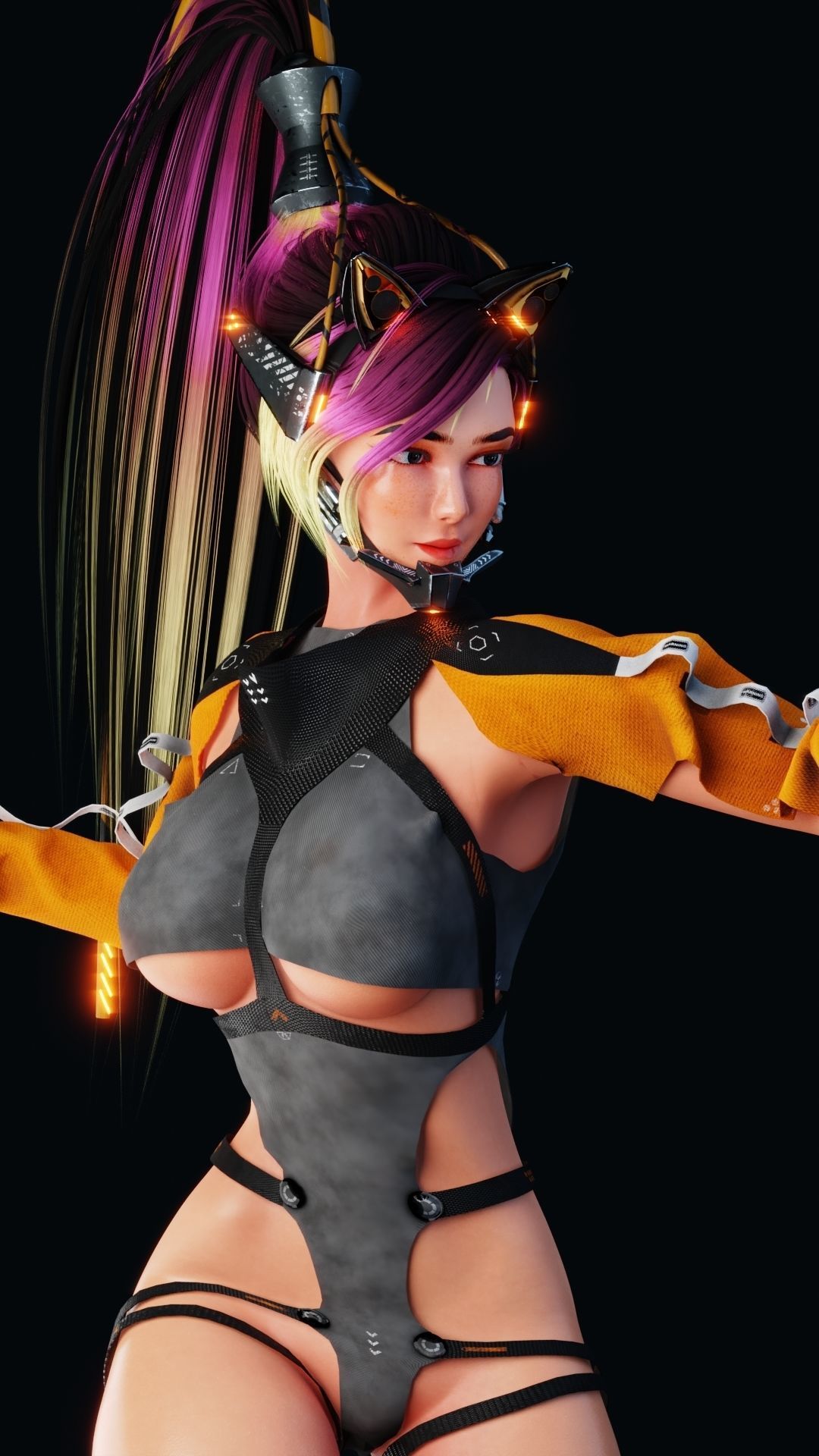 Sexy Sci-fi Female 3D model_7