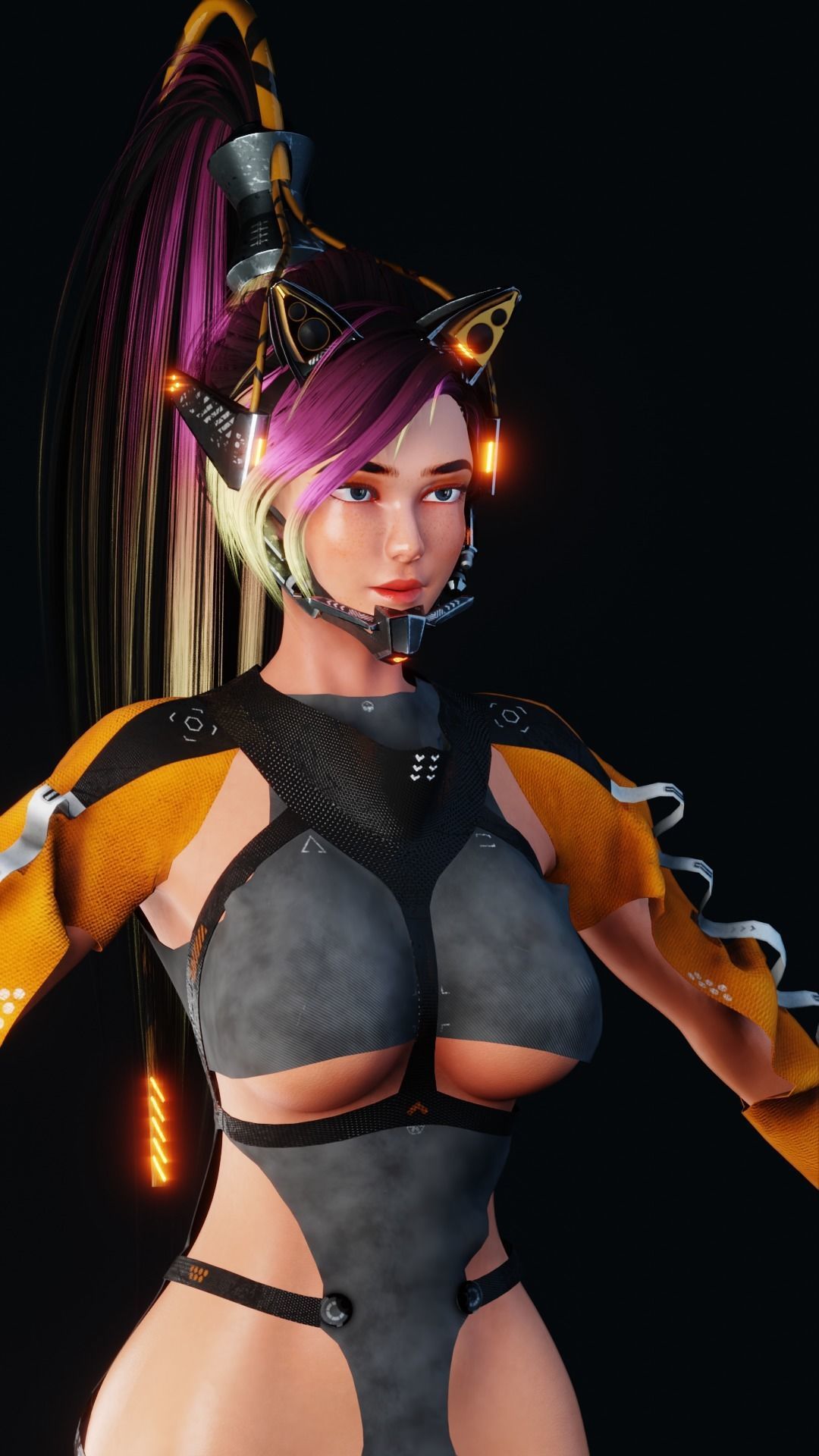 Sexy Sci-fi Female 3D model_6
