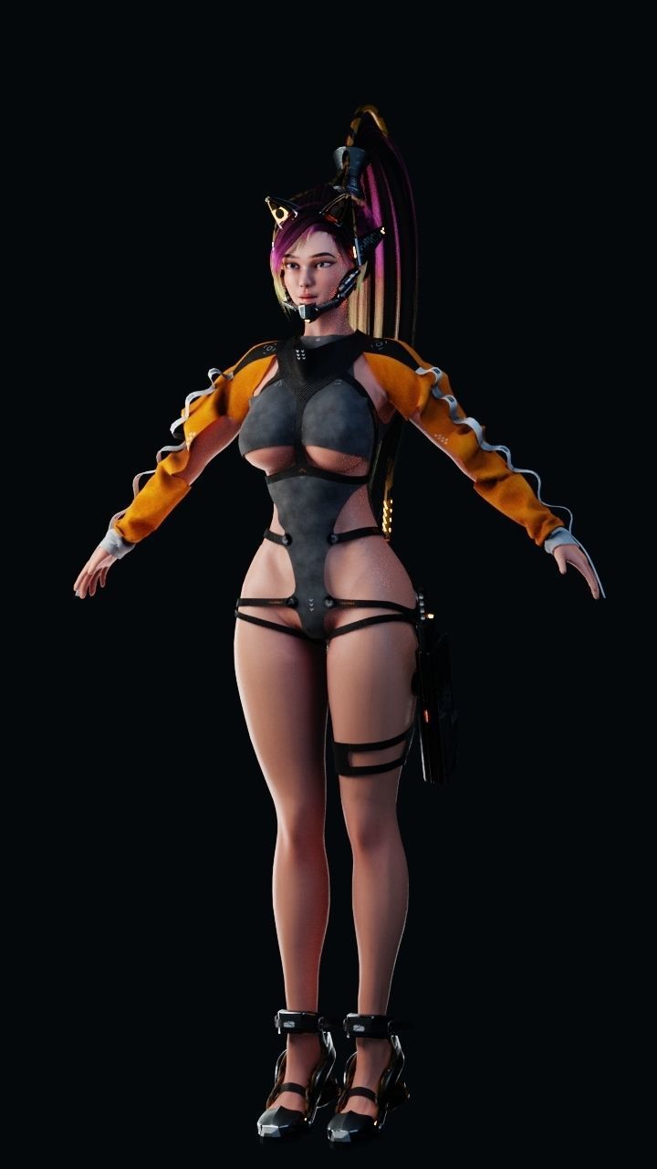 Sexy Sci-fi Female 3D model_8