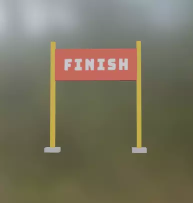 Finish line Finish Gate Low Poly Free low-poly 3D model