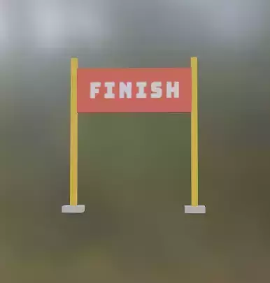 Finish line Finish Gate  Low Poly  Free low-poly 3D model