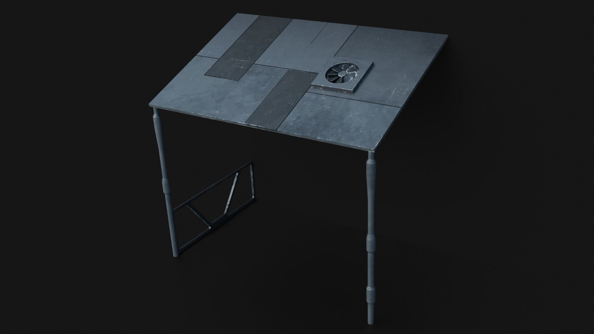 Sci-fi canopies Low-poly 3D model_4