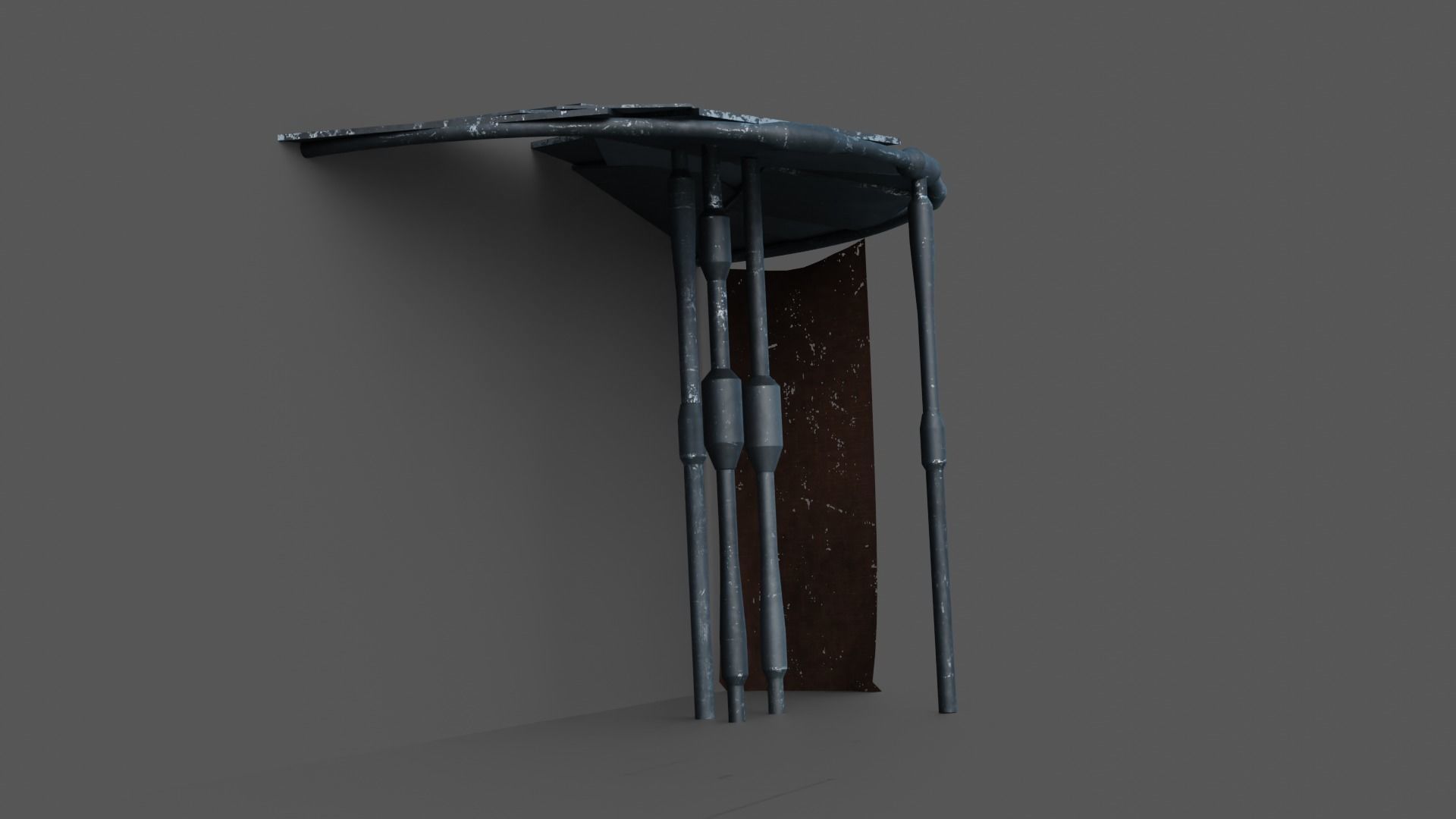 Sci-fi canopies Low-poly 3D model_16