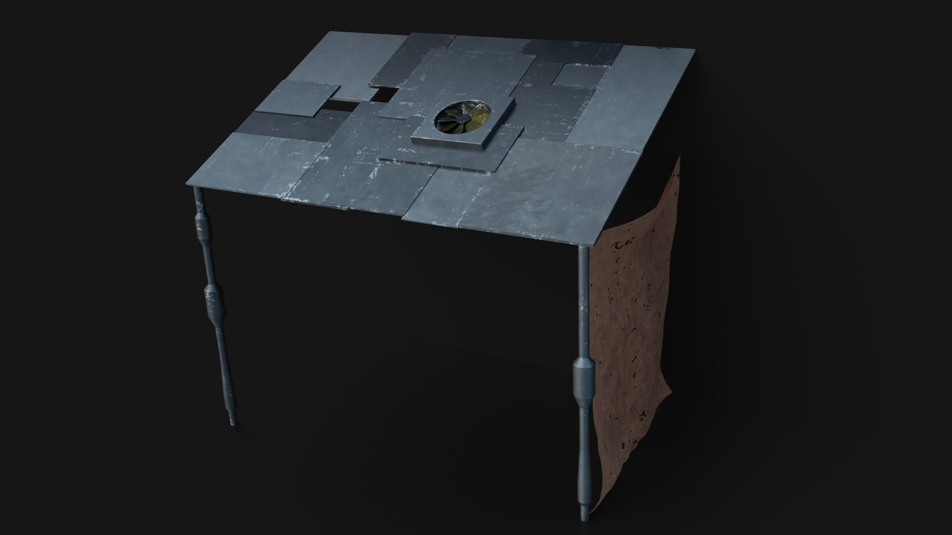 Sci-fi canopies Low-poly 3D model_11