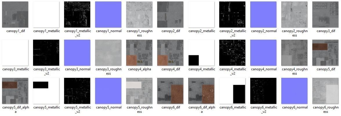 Sci-fi canopies Low-poly 3D model_22