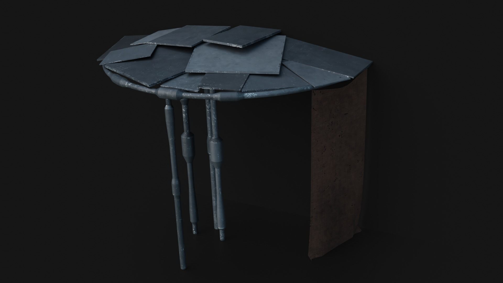 Sci-fi canopies Low-poly 3D model_15