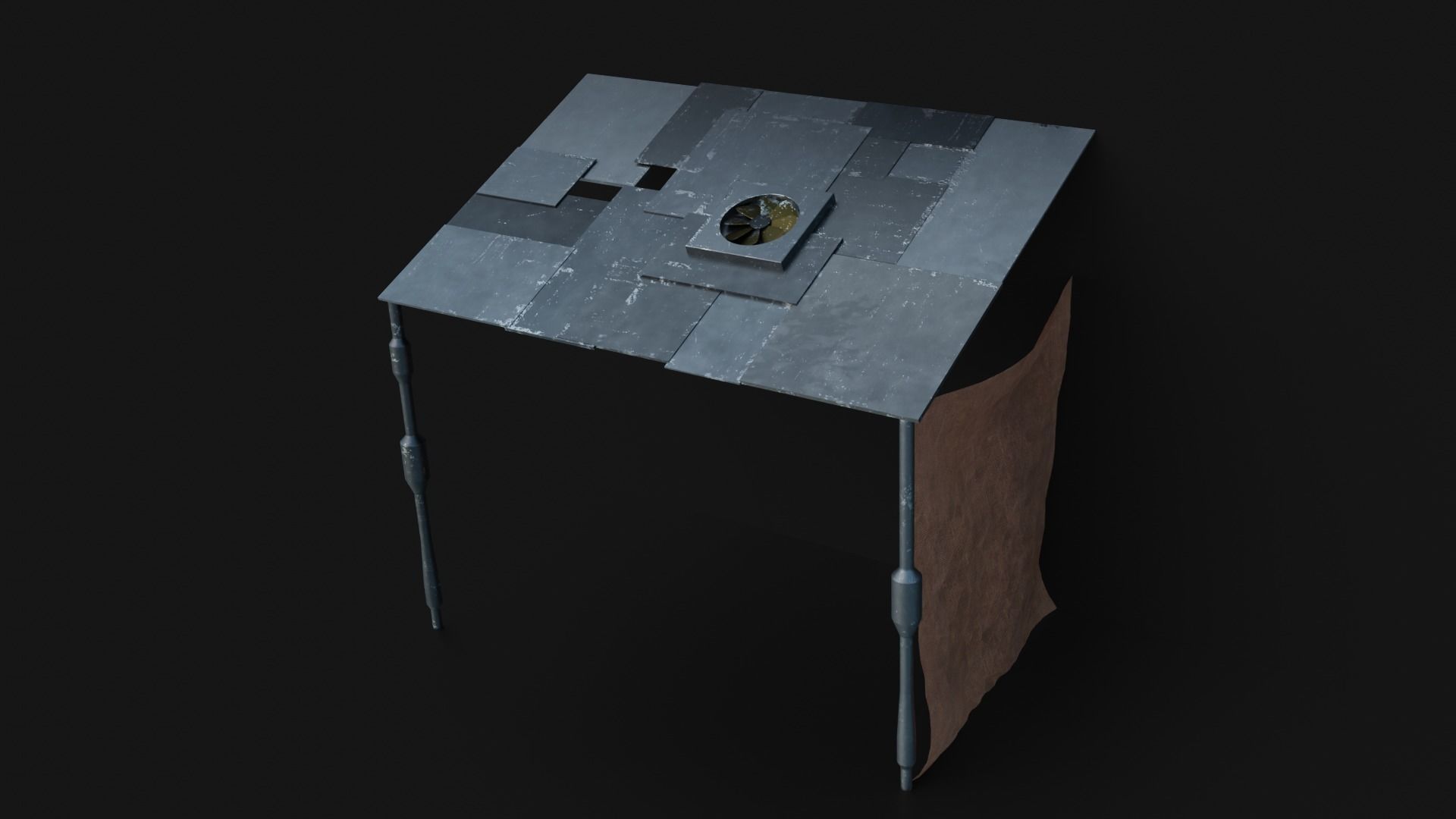 Sci-fi canopies Low-poly 3D model_10