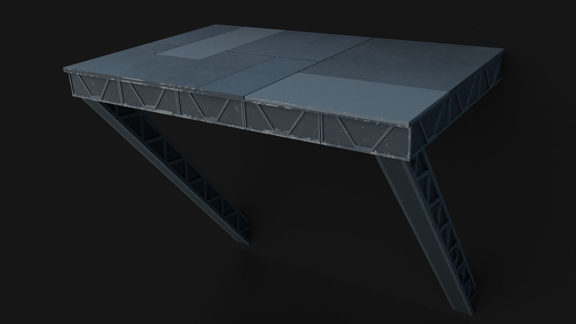 Sci-fi canopies Low-poly 3D model_1
