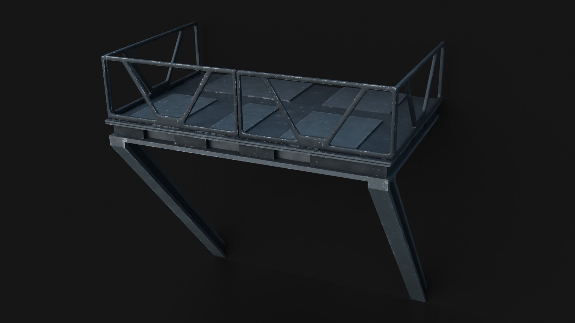 Sci-fi canopies Low-poly 3D model_7