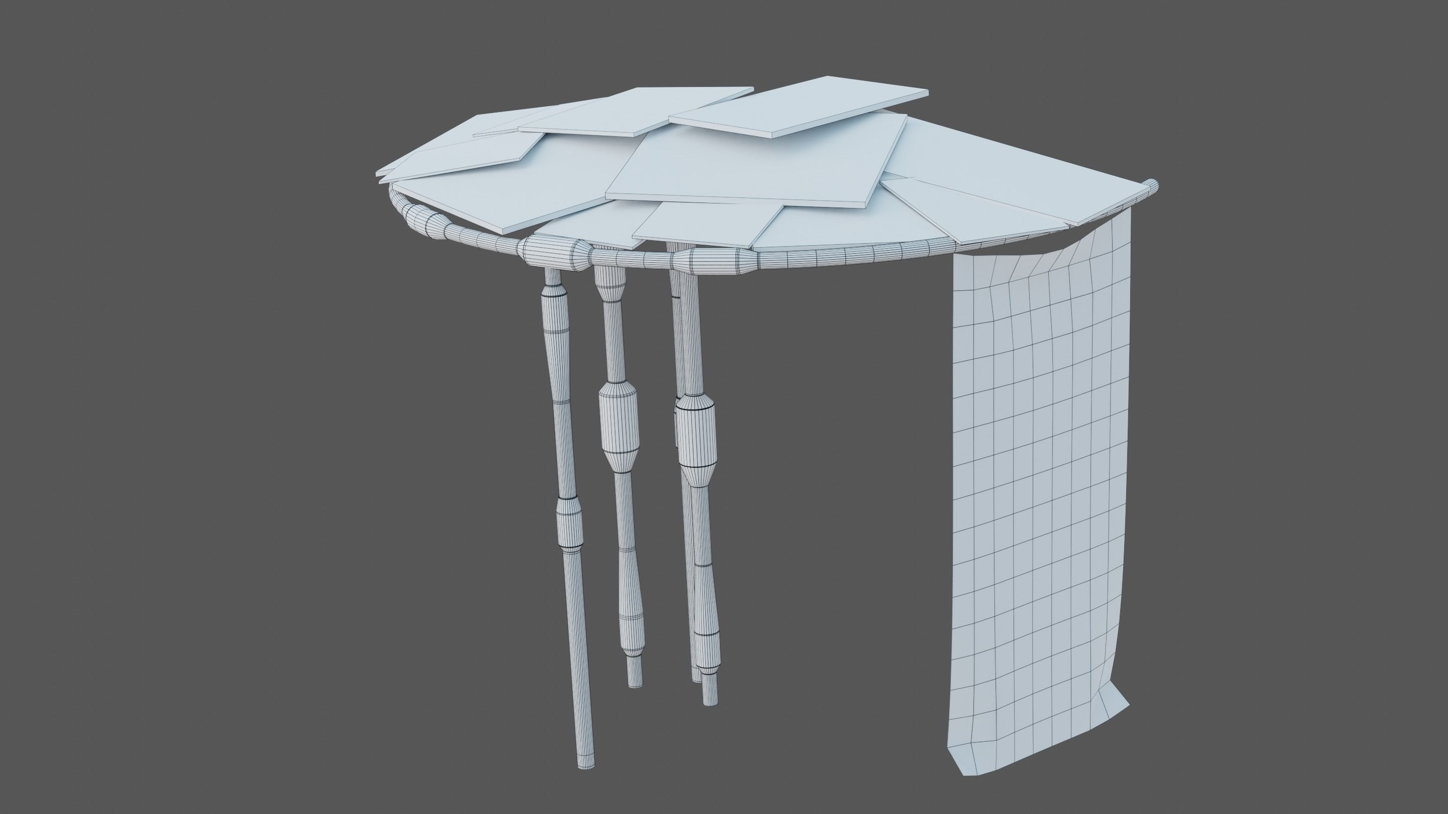 Sci-fi canopies Low-poly 3D model_17