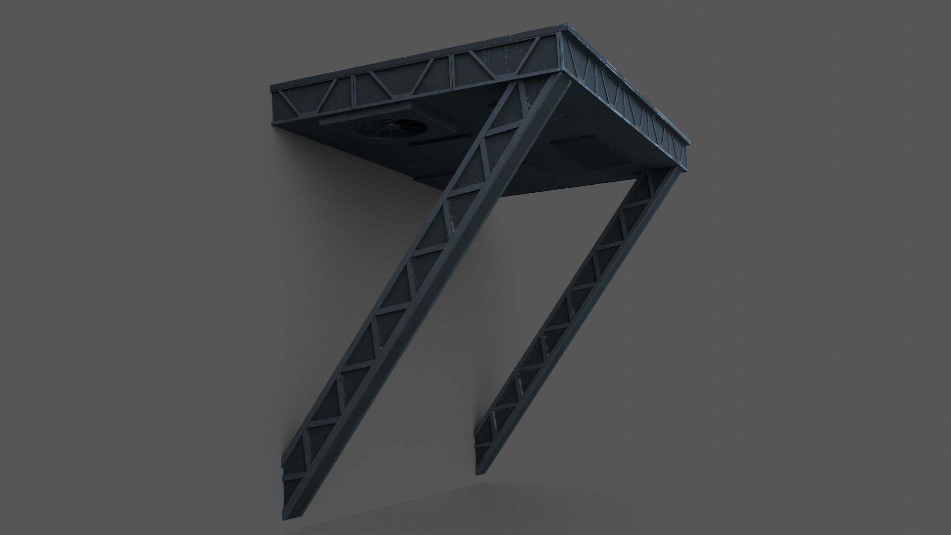 Sci-fi canopies Low-poly 3D model_2