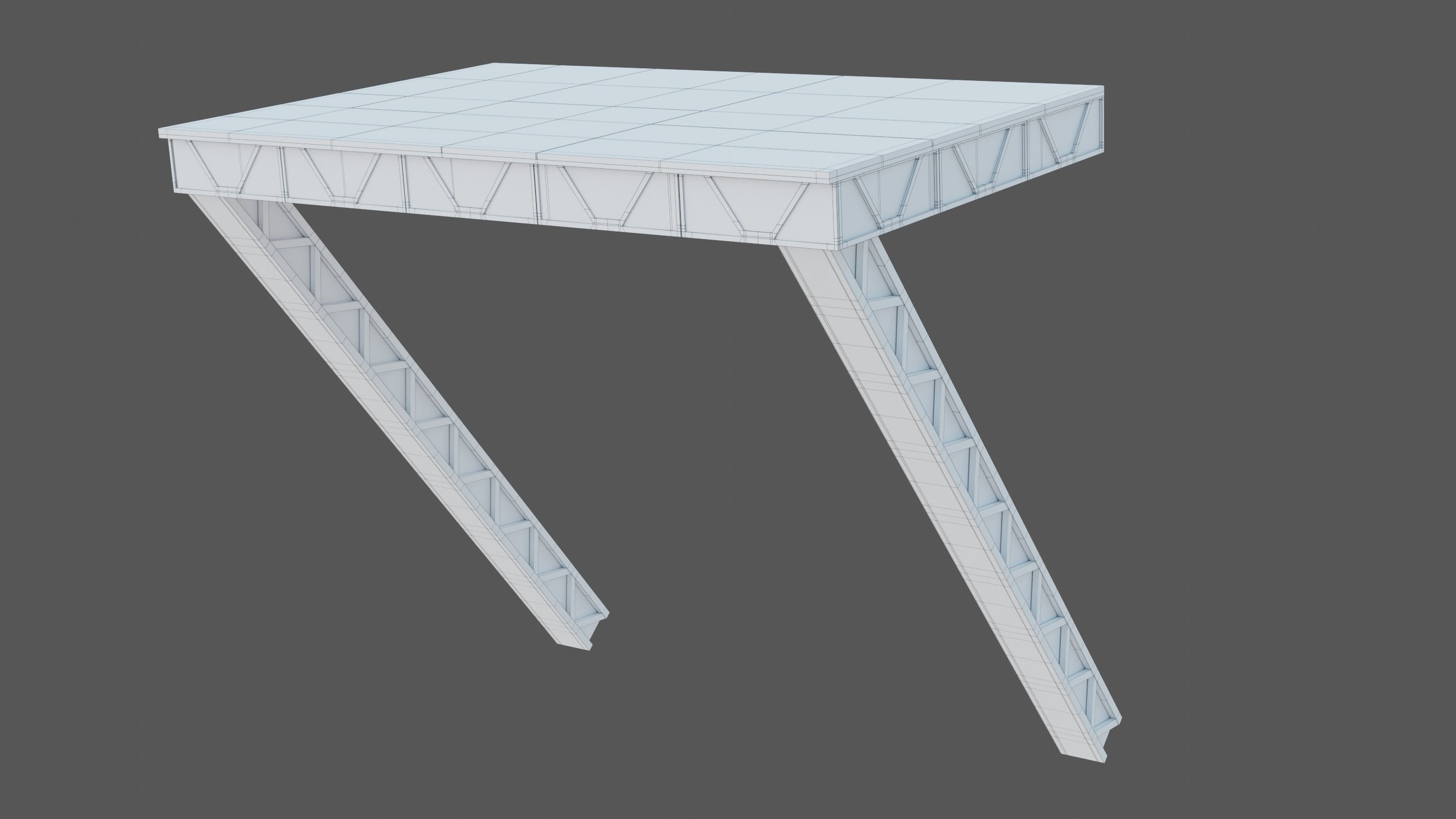 Sci-fi canopies Low-poly 3D model_3