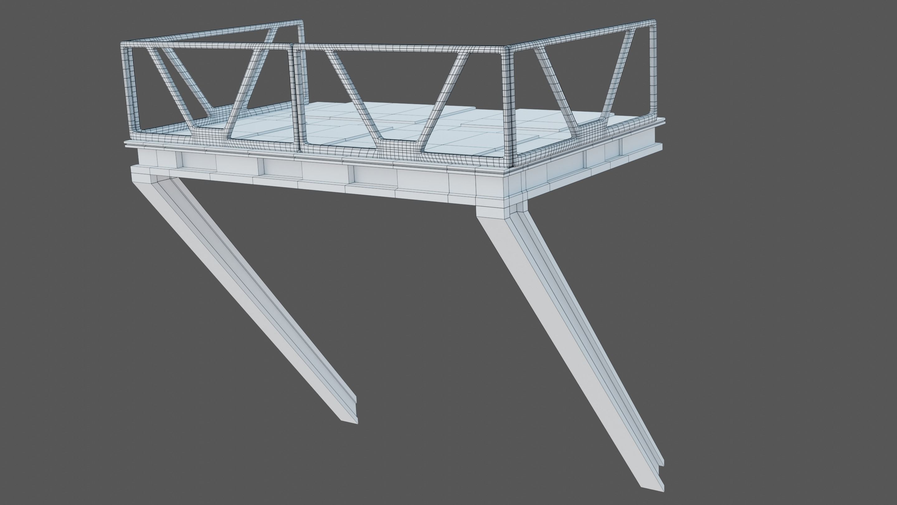 Sci-fi canopies Low-poly 3D model_9