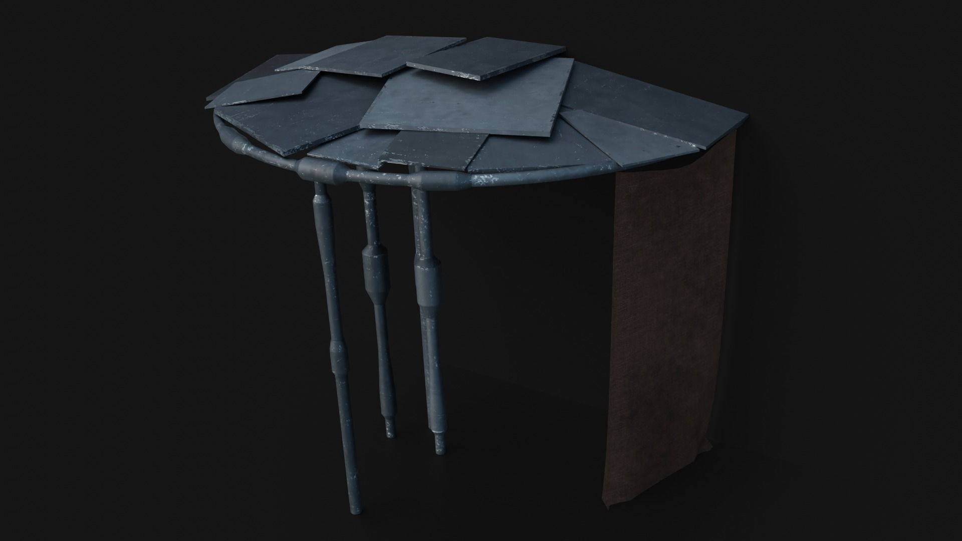 Sci-fi canopies Low-poly 3D model_14