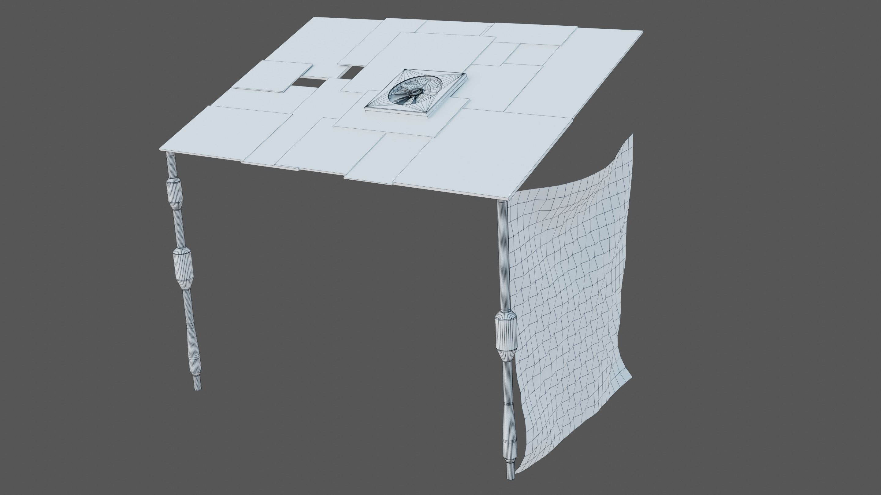 Sci-fi canopies Low-poly 3D model_13