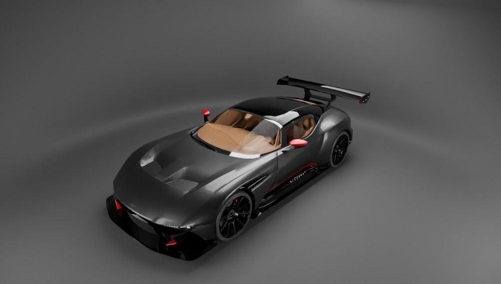 Aston Martin Vulcan 2022 Low-poly 3D model_2