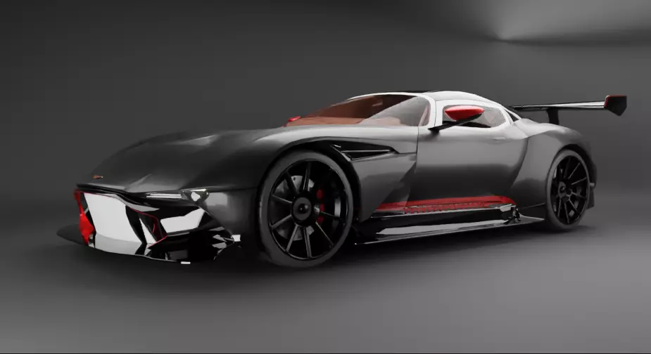 Aston Martin Vulcan 2022 Low-poly 3D model_0