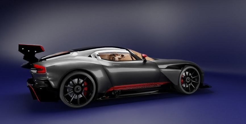 Aston Martin Vulcan 2022 Low-poly 3D model_6