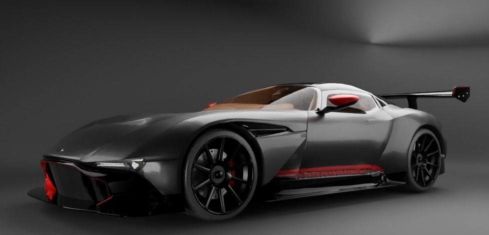 Aston Martin Vulcan 2022 Low-poly 3D model_1