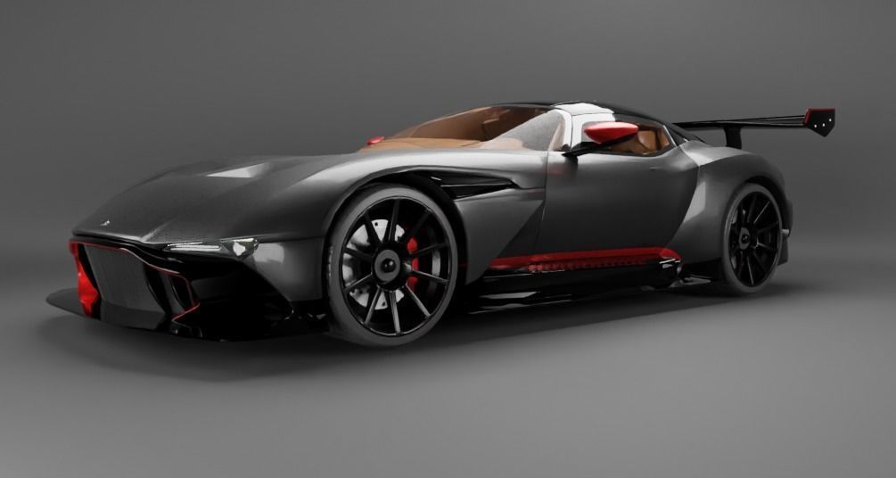 Aston Martin Vulcan 2022 Low-poly 3D model_3
