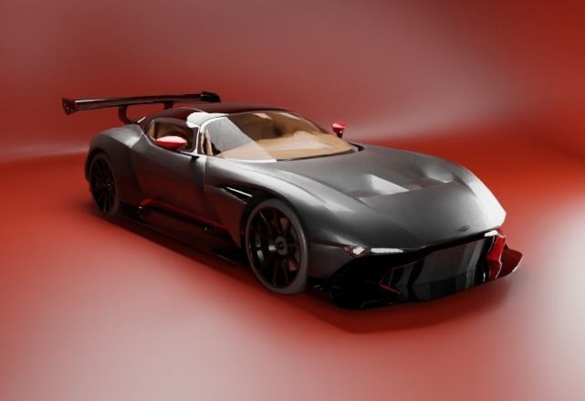 Aston Martin Vulcan 2022 Low-poly 3D model_8