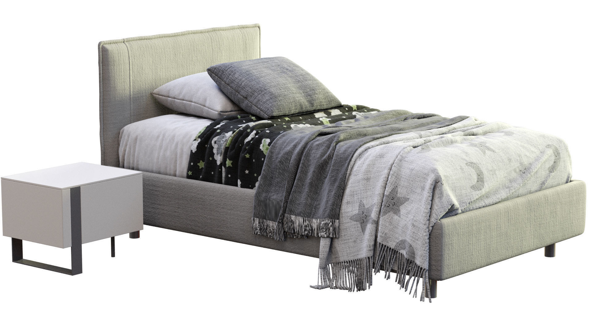 Paco Single Bed By Bonaldo   3D model_5