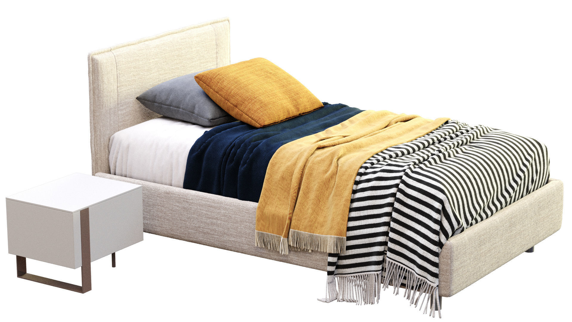 Paco Single Bed By Bonaldo   3D model_2