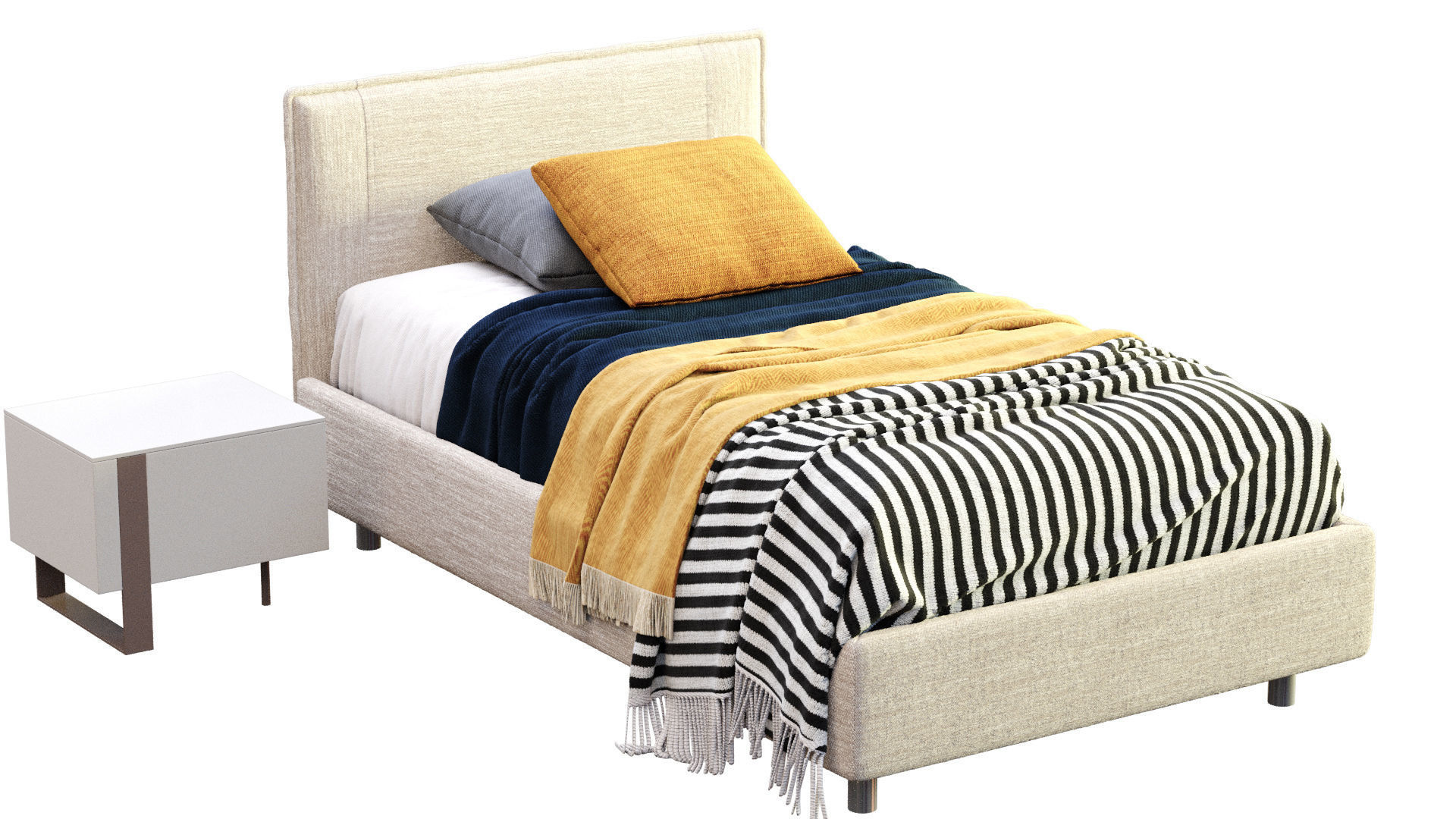 Paco Single Bed By Bonaldo   3D model_3