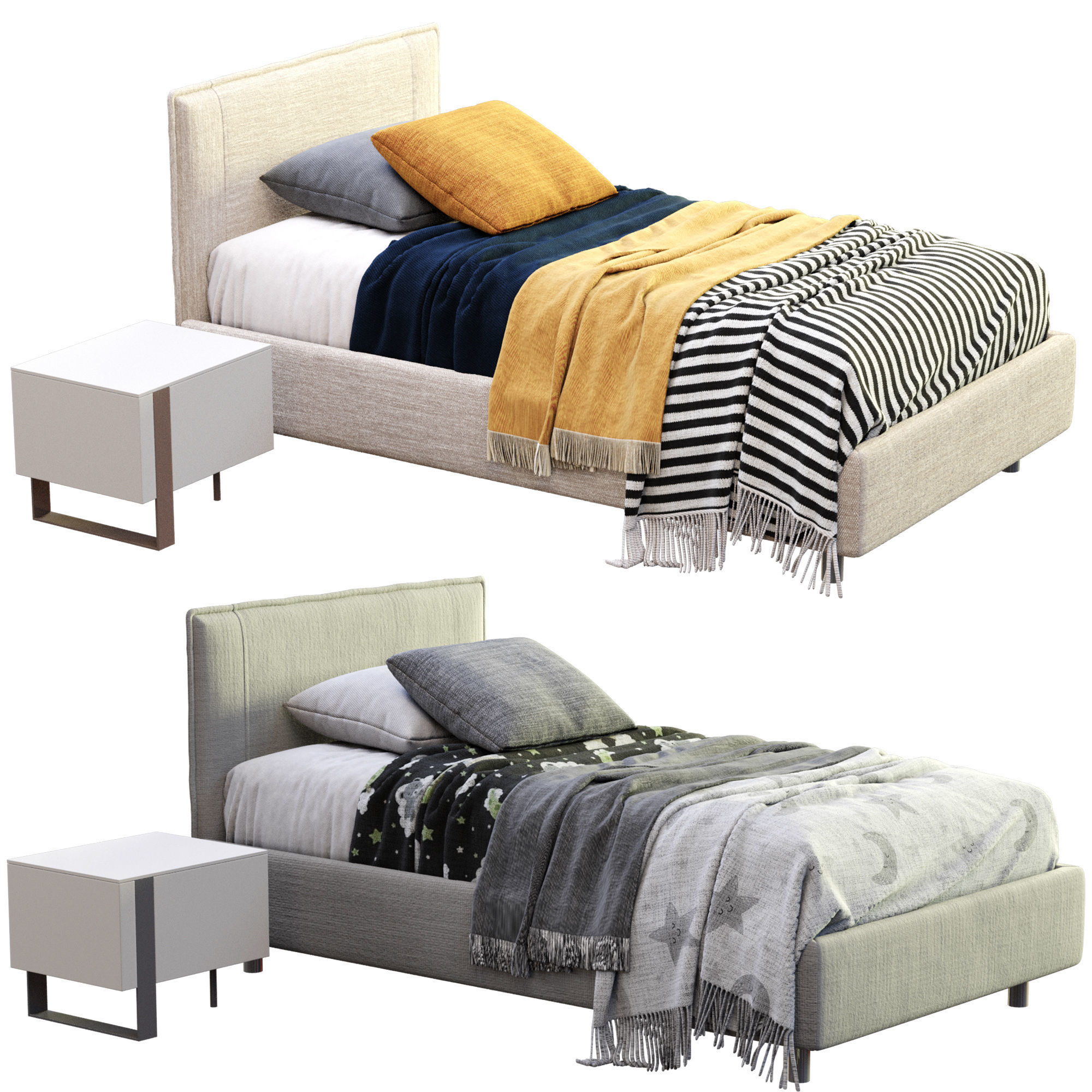 Paco Single Bed By Bonaldo   3D model_7