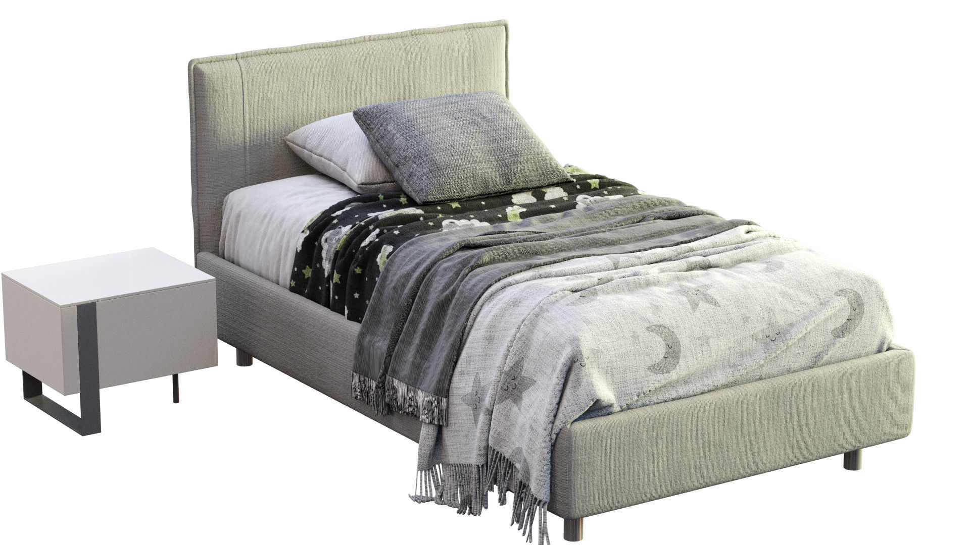 Paco Single Bed By Bonaldo   3D model_12