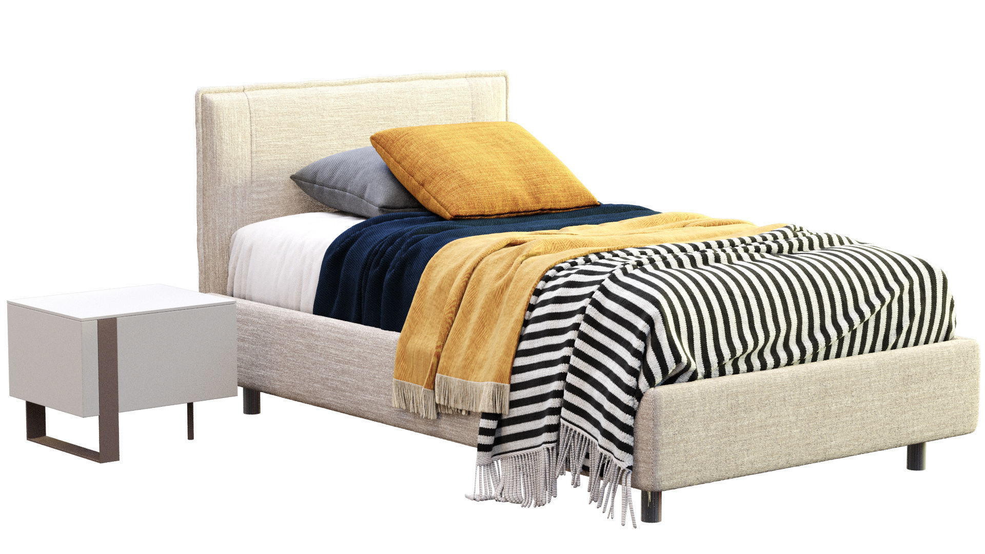 Paco Single Bed By Bonaldo   3D model_1