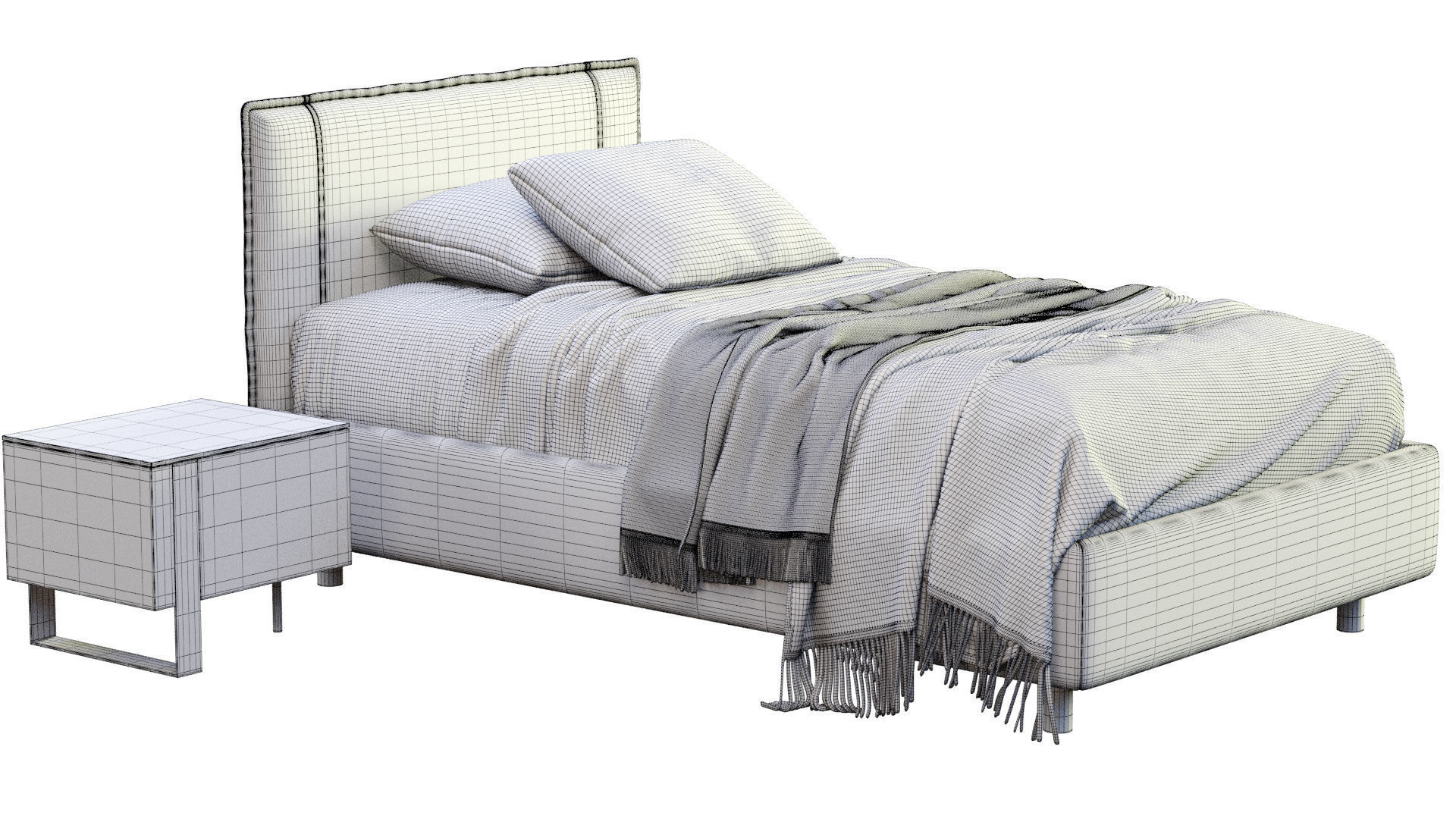 Paco Single Bed By Bonaldo   3D model_4