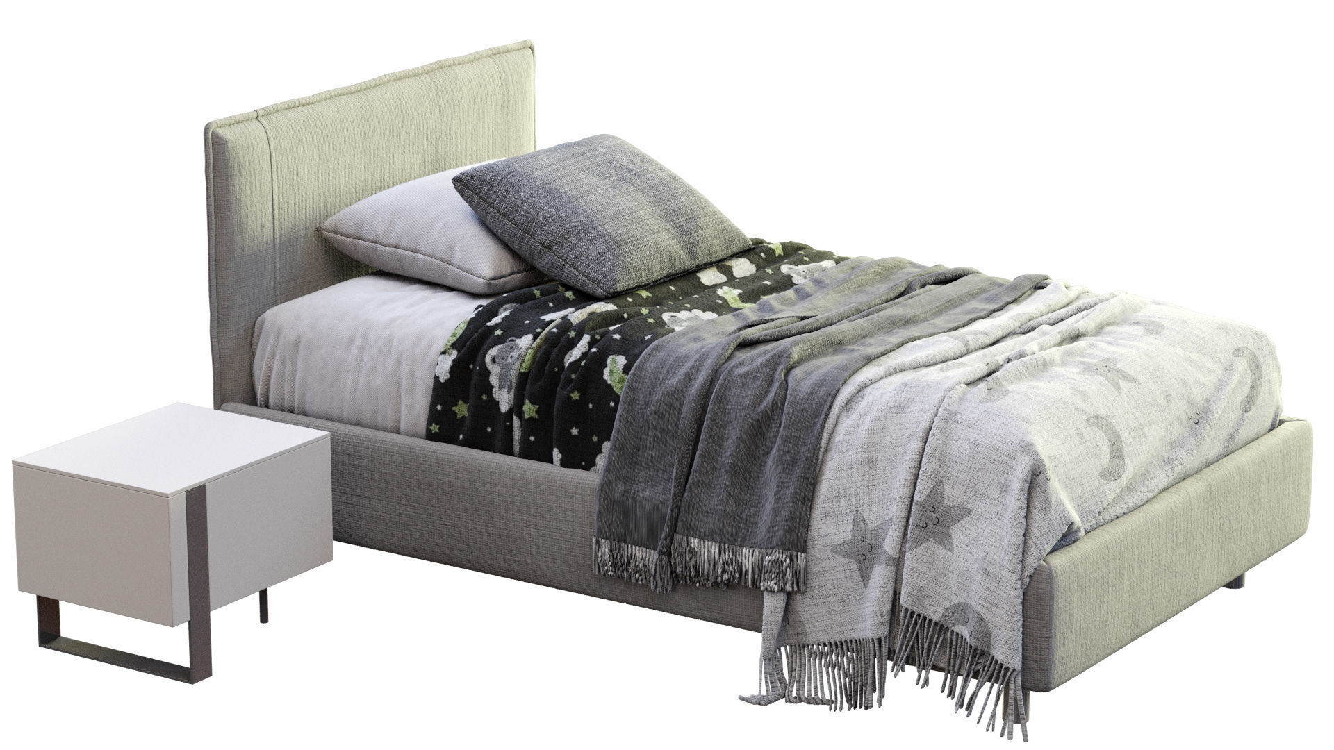 Paco Single Bed By Bonaldo   3D model_10