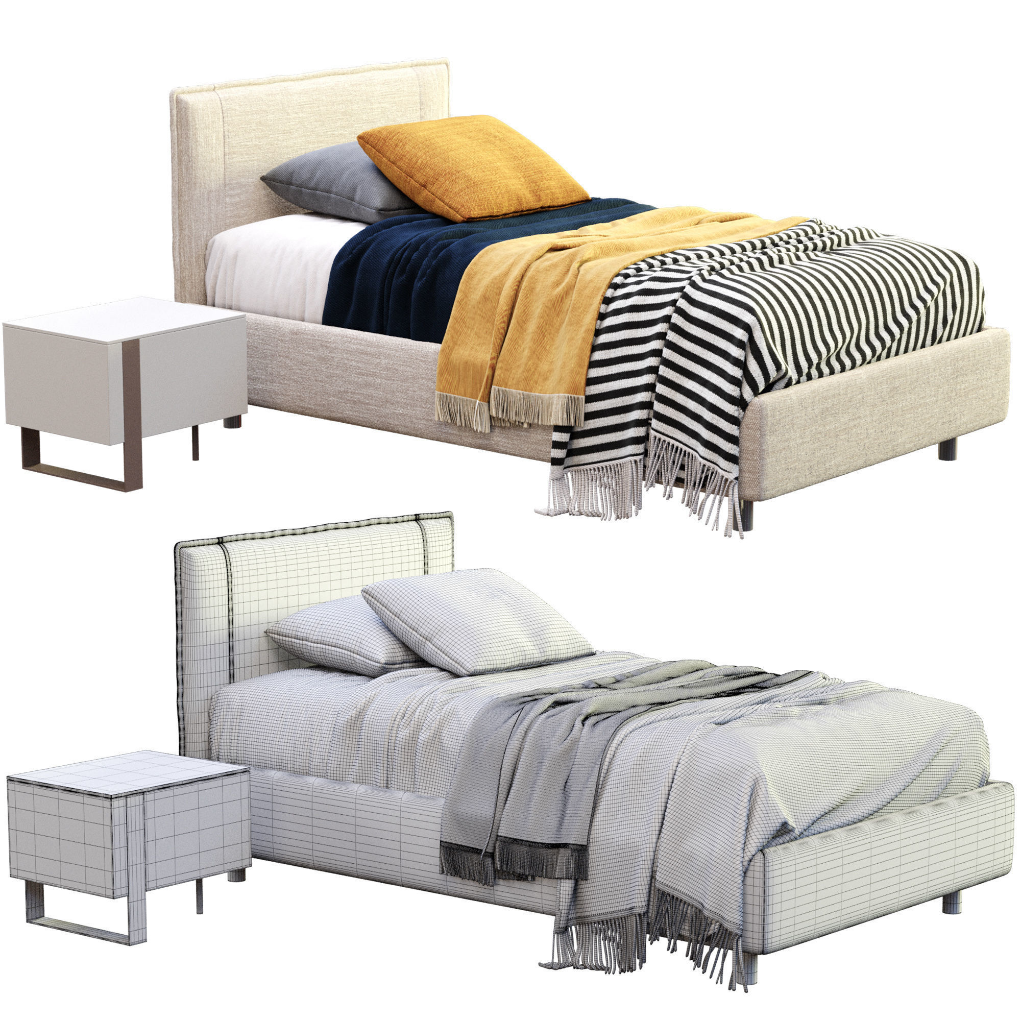 Paco Single Bed By Bonaldo   3D model_9